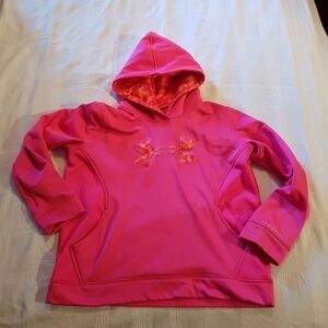 Under Armour pink hoodie no size tags girls large ??